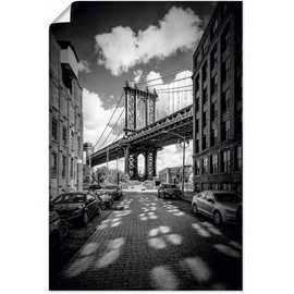 Artland Wandbild »Manhattan Bridge in Brooklyn, New York«, New York, (1 St.), schwarz