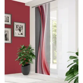 home in green ELANIA 1, rot, B:60cm H:245cm, Polyester, halbtransparent, Farbe:rot, Größe:245 x 60 cm, Anzahl:1x