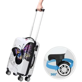 monzana Trolley 4-Rollen 75 cm / 98 l gemustert