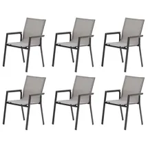 Gardissimo Catania Gartenstuhl 58 x 59 x 90 cm grau 6 St.