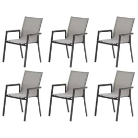 Gardissimo Catania Gartenstuhl 58 x 59 x 90 cm grau 6 St.