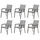 Gardissimo Catania Gartenstuhl 58 x 59 x 90 cm grau 6 St.
