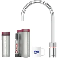 Quooker Nordic Round single tap verchromt glänzend Wasserhahn & PRO3 & CUBE