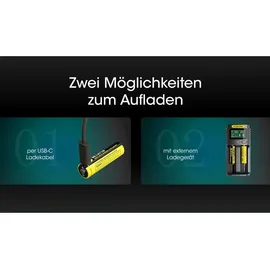 Nitecore NL1411R 14500 - Li-Ion Akku 1100mAh mit USB-Anschluss