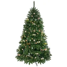 QLS Weihnachtsbaum künstlich 180cm Tannenbaum mit Ständer Christbaum Fichte NK10,