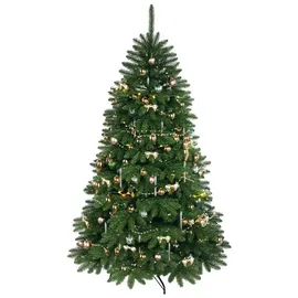 QLS Weihnachtsbaum künstlich 180cm Tannenbaum mit Ständer Christbaum Fichte NK10,