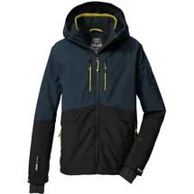 KILLTEC Jungen Skijacke/Funktionsjacke mit Kapuze und Schneefang KSW 201 BYS SKI JCKT, nachtblau/schwarzblau/dunkellime, 128,