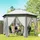 Outsunny Faltpavillon 4 x 4 m inkl. 6 Seitenteile Grau