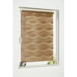 K-HOME Klemmfix Doppelrollo Welle 70 x 200 cm taupe