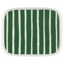 Marimekko Oiva Piccolo Dessertteller 15 x 12 cm weiß/grün