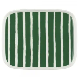 Marimekko Oiva Piccolo Dessertteller 15 x 12 cm weiß/grün
