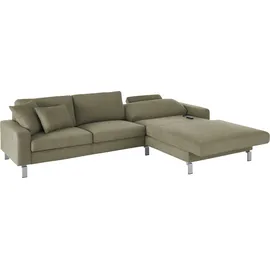 Candy Eckcouch Polyester 2,5-Sitzer Grün