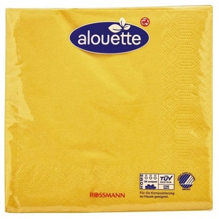 Alouette Servietten gelb 3-lagig 16,5 x 16,5 cm 30 St.