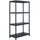 vidaXL Lagerregal Schwarz 100 kg 60 x 30 x 138 cm Kunststoff
