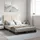 vidaXL Massivholzbett 140 x 200 cm Grau