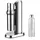 Bubliq Wassersprudler silber + 1 l Glasflasche + CO2-Zylinder