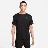 Nike Dri-FIT UV Miler kurzarm Laufshirt Herren 010 black/reflective silv L