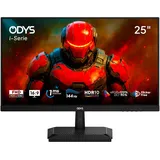 Odys i25-F-144 Gaming Monitor 25 Zoll (62 cm) Full HD (1920x1080), 144 Hz, 1ms, Adaptive Sync, HDR10, 120% sRGB, HDMI 2.1, DisplayPort, Flicker-Free