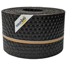 zaunzu® zaun|zu® Sichtschutz Rattan für Doppelstabmatten UV-beständig Dunkelbraun 10x 2,55m