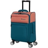 it luggage Duo-Tone 55,9 cm Softside Handgepäck-Spinner mit 8 Rädern, Pfirsich/Sea Teal, 22", Handgepäck-Handgepäck, zweifarbig, 55,9 cm, 8 Rollen