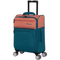 it luggage Duo-Tone 55,9 cm Softside Handgepäck-Spinner mit 8 Rädern, Pfirsich/Sea Teal, 22", Handgepäck-Handgepäck, zweifarbig, 55,9 cm, 8 Rollen