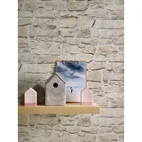 A.S. Création Vliestapete mit Steinmotiv Naturstein 0,53 x 10,05 m Beige, Creme – Stein Tapete Made in Germany – 363703