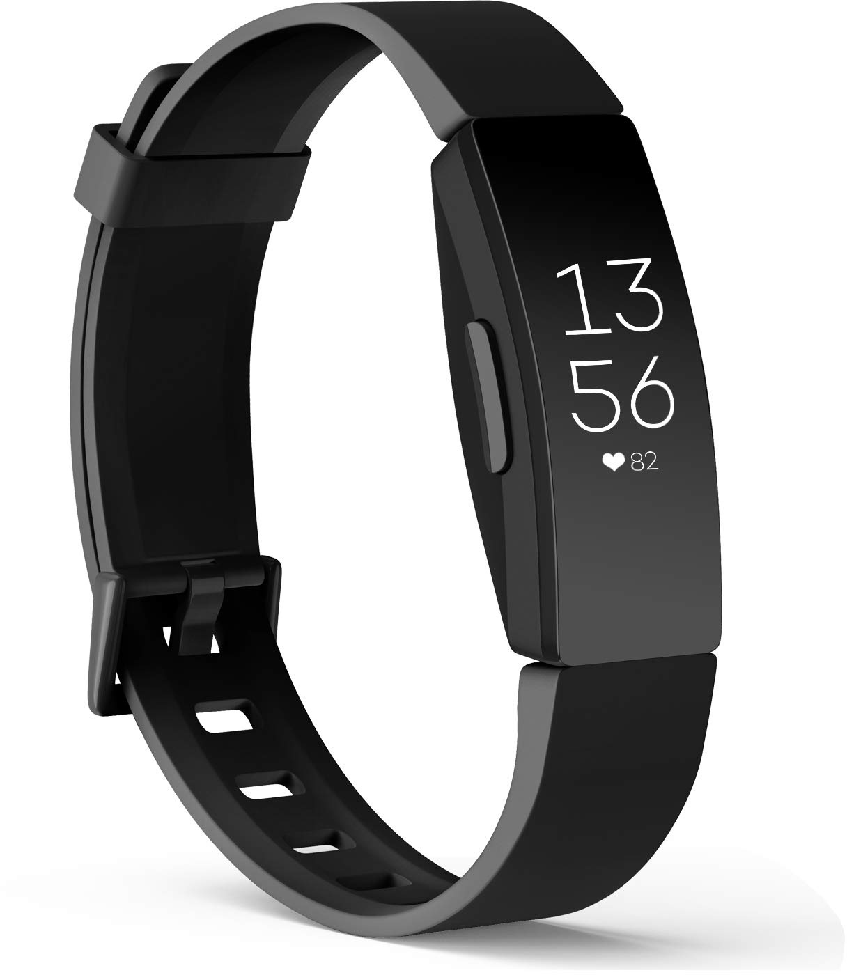 Amzpas Kompatibel mit Fitbit Inspire/Fitbit Inspire HR Armband, Weiches TPU Ersatzband Uhrenarmband Zubehör für Fitbit Inspire/Inspire HR Fitness Tracker (04 Schwarz, L)