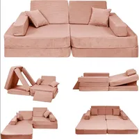 AngeLove Kindersofa, Dunkelorange, Textil, 160x24x80 cm, Kinder- & Jugendzimmer, Kindermöbel, Kindersitzmöbel & -tische, Kindersessel & -sofas