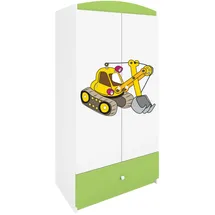 raumhirsch furniture Kinderkleiderschrank 90 x 175 x 52 cm Holzwerkstoff grün