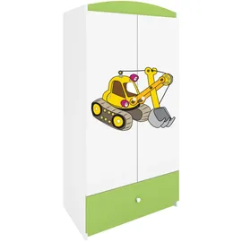 raumhirsch furniture Kinderkleiderschrank 90 x 175 x 52 cm Holzwerkstoff grün