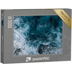puzzleYOU Puzzle Puzzle 1000 Teile XXL „Blick aus der Luft auf die Wellen des Ozeans“, 1000 Puzzleteile, puzzleYOU-Kollektionen Wasser
