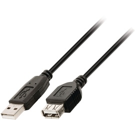 InLine USB 2.0 Verlängerung, Stecker / Buchse, Typ-A, schwarz, 1m