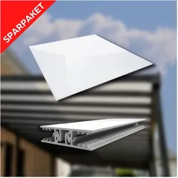 Sparpaket Polycarbonat Stegplatte | 10 mm | Glasklar | inkl. Zevener Sprosse & Zubehör