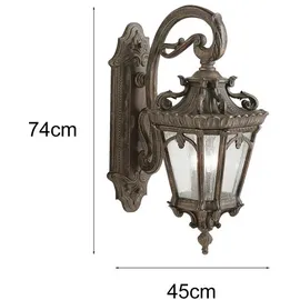 Elstead Lighting Außenwandleuchte Aluminium, Glas, Metall H:73,7 cm IP44 3xE14 bronze