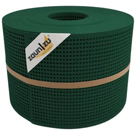 zaunzu® Sichtschutzstreifen Rille Gelocht 50 m Grün PP