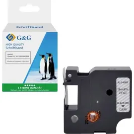 G&G Kompatibel mit Dymo D1/ 45800/ S0720820 Schriftband (19mm x 7m) Schwarz auf transparent - Marke: