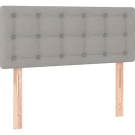 vidaXL Boxspringbett mit Matratze Hellgrau 90x200 cm Stoff