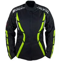 ROLEFF RACEWEAR Motorradjacke Zelina, Schwarz/Neongelb, 3XL