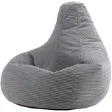 I.C.O.N. Icon Dalton Sitzsack Cord, Grau, Gaming Sitzsack Erwachsene mit Füllung, Bean Bag, Cord Sessel, Chill Sessel, Lounge Stuhl, Schlafzimmer, Wohnzimmer, Wohnzimmer Möbel