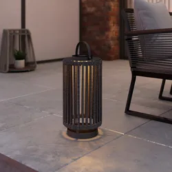 Solarleuchte Madonna Dunkelgr. Solar Schnurgeflecht