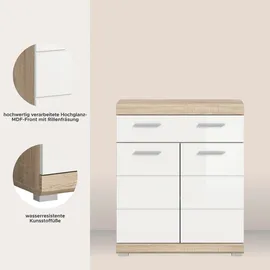 WELLTIME SIENA Unterschrank 74 x 88 x 31 cm Weiß/Braun