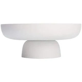 NOPEILVI Obstschale mit Fußschale, , Dessertständer, Snack-Nuss-Süßigkeits-Servierschale, Runde Obstschüssel Abfluss Gemüsekorb Plastik Salat Servierschale für Zuhause, getrocknete Früchte, Weiß