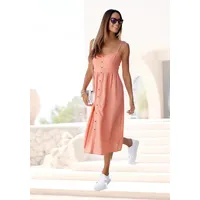 LASCANA Sommerkleid Midikleid Rosa 44