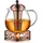 Glastal 1500ml Bronze Teekanne mit Stövchen Glas Edelstahl Teewärmer