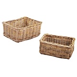 Vacchetti Kubu-Korb, 2-teiliges Set, Rattan, mehrfarbig, mittel