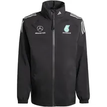 adidas MERCEDES - AMG PETRONAS FORMULA ONE TEAM MECHANICS RAIN JACKET schwarz/Reflective Silver 2XL
