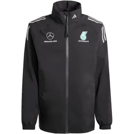 adidas MERCEDES - AMG PETRONAS FORMULA ONE TEAM MECHANICS RAIN JACKET schwarz/Reflective Silver 2XL