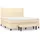 vidaXL Boxspringbett mit Matratze Creme 180x200 cm Stoff
