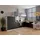 Respekta Winkelküche Malia L-Form 310 x 172 cm E-Geräte Einbaukühlschrank schwarz/weiß