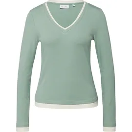 Comma, Langarm-Viskoseshirt türkis 46